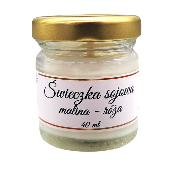 Świeczka Sojowa Malina i Róża 40 ml – Ręcznie Robiona w Szklanym Słoiczku Inna marka
