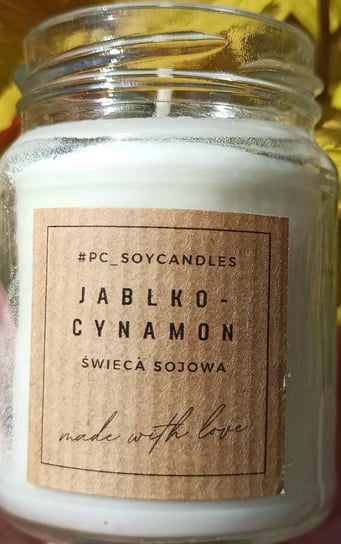 Świeczka Sojowa Zapachowa Jabłko-cynamon 143ml 27h PC_soycandles