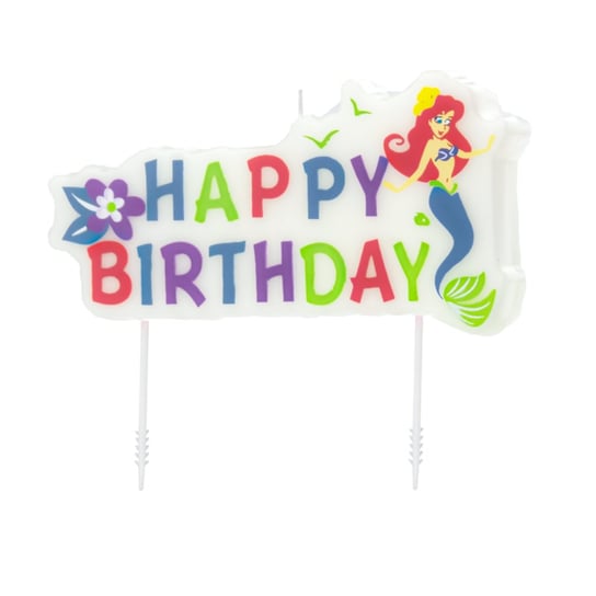 Świeczka urodzinowa Happy Birthday syrenka 7,5cm PartyPal