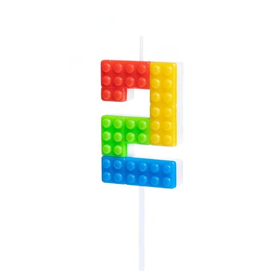 ŚWIECZKA URODZINOWA KLOCKI LEGO CYFRA 2 Inna marka