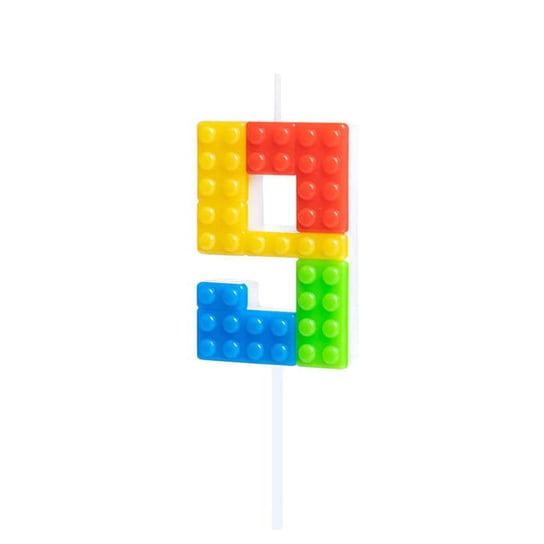 ŚWIECZKA URODZINOWA KLOCKI LEGO CYFRA 9 Inna marka