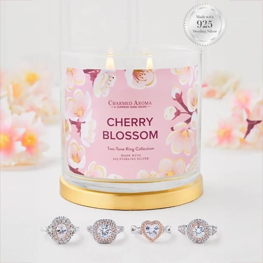 Świeczka z pierścionkiem Srebro 925 Charmed Aroma Cherry Blossom-5 XS Inna marka