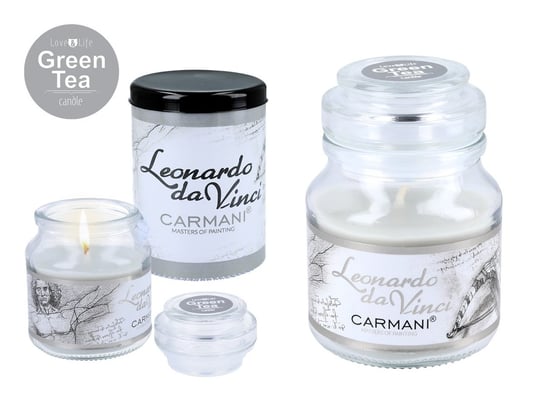 Świeczka zapachowa, american mały - L. da Vinci, Czwłowiek Witruwiański (CARMANI) Carmani