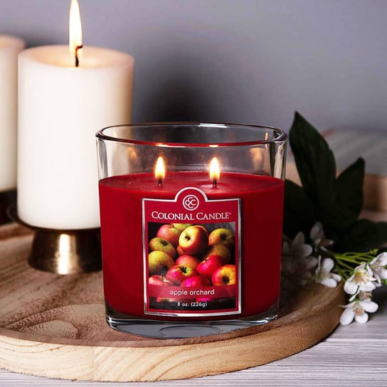 Świeczka zapachowa w owalnym szkle Colonial Candle 225 g Jabłkowy Sad Inna marka
