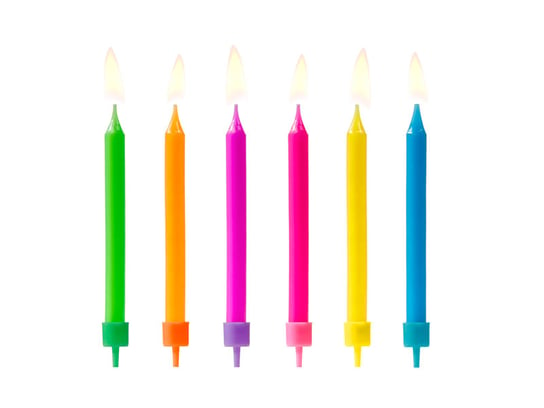 Świeczki urodzinowe, 6 sztuk PartyDeco