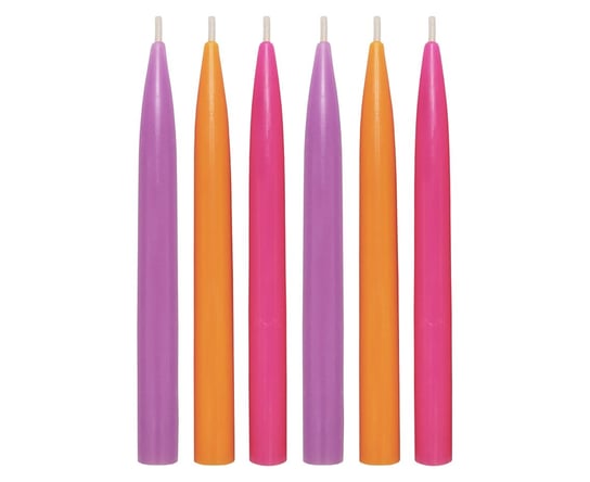 Świeczki urodzinowe Eco, z wosku pszczelego, miks kolorów, rozm. 9 x 1 cm, 12 szt. GODAN