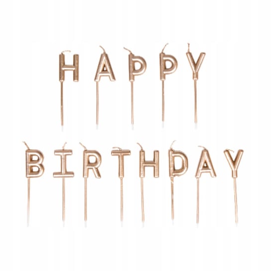 Świeczki Urodzinowe Na Tort Happy Birthday Miedziane Urodziny Dekoracja Inna marka