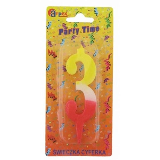 Świeczki urodzinowe Party Time Cyfra 3, D9905-3 Arpex