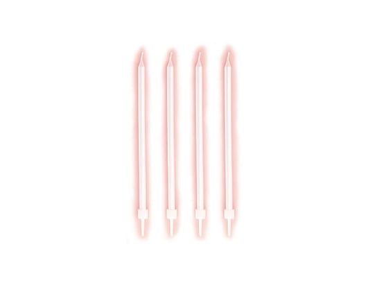 Świeczki urodzinowe perłowe różowe - 12 szt. Tamipol