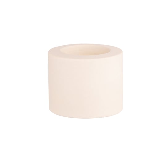 Świecznik ceramiczny, ALTOMDESIGN, kremowy, 6,5x6,5x5,5 cm ALTOMDESIGN