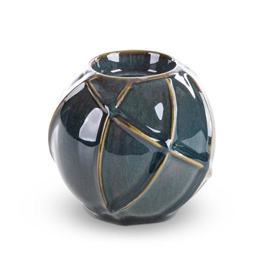 Świecznik ceramiczny kula TEO 10X10X9 turtkusowy x2 Eurofirany