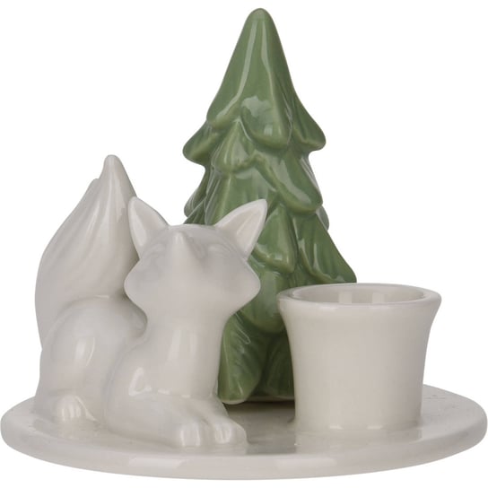 Świecznik ceramiczny z choinką, 8 cm Home Styling Collection