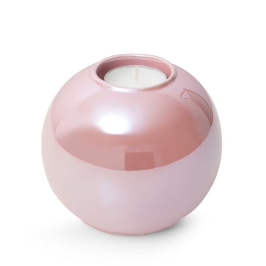 Świecznik Dekoracyjny Ceramiczny Simona 12X12X11 Różowy Eurofirany