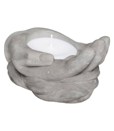 Świecznik dłoń z woskiem cytrusowym 15x9,5x9 cm Atmosphera