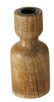 Świecznik Drewniany Dekoracyjny Brązowy 13 Cm Boltze