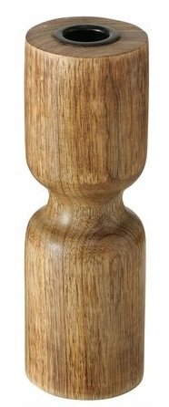 Świecznik Drewniany Dekoracyjny Brązowy 18 Cm Boltze