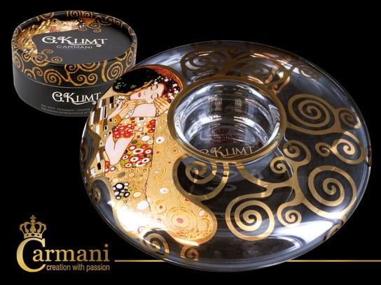 Świecznik dysk duży - G. Klimt Pocałunek (CARMANI) Carmani