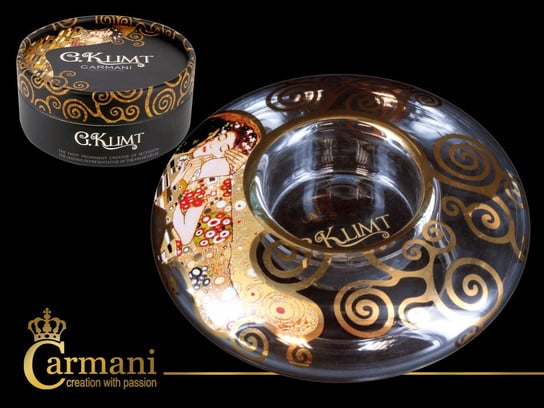 Świecznik dysk średni - G. Klimt Pocałunek (CARMANI) Carmani