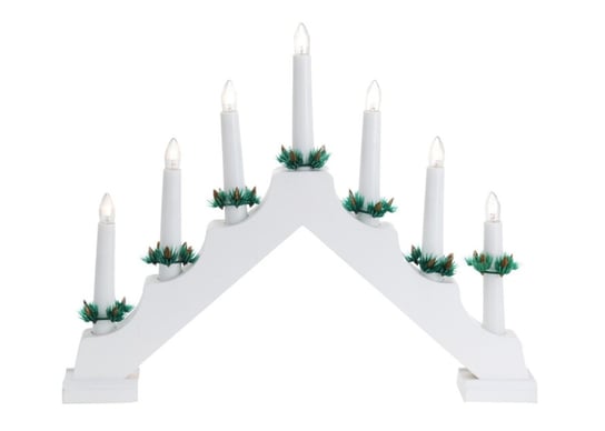 Świecznik kominkowy świąteczny biały H&S Decoration