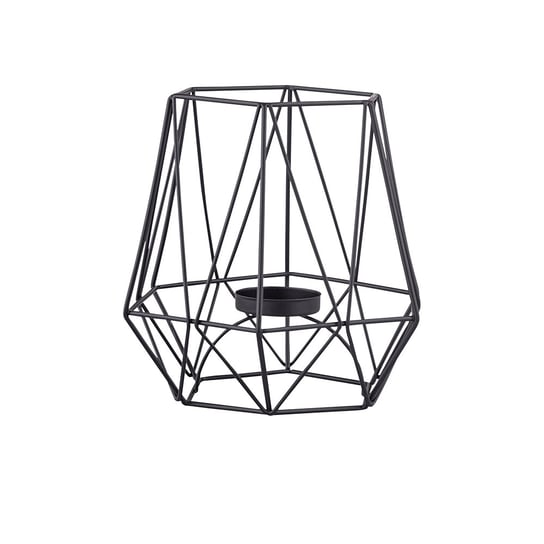Świecznik metalowy ALTOM DESIGN, geometryczny, czarny, 13x13x15 cm ALTOMDESIGN