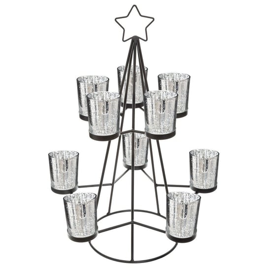 Świecznik na tealight, metalowy,  choinki Fééric Lights and Christmas
