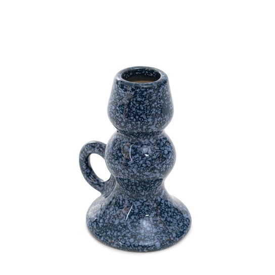 Świecznik ROLO ceramiczny granatowy 8,5x7x10,5 cm HOMLA Homla