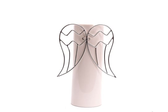 Świecznik, skrzydła anioła, porcelana, 15,7 cm Sil