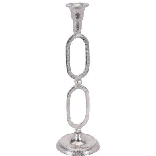 Świecznik srebrny, 40 cm, aluminium Home Styling Collection