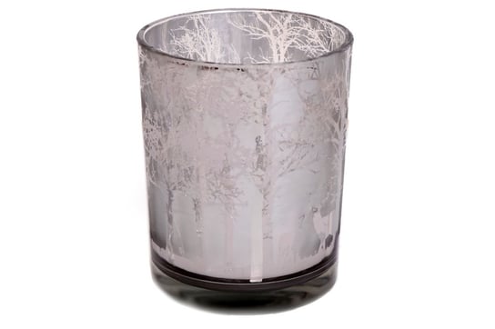Świecznik, szkło, las, 12.5 cm Sil