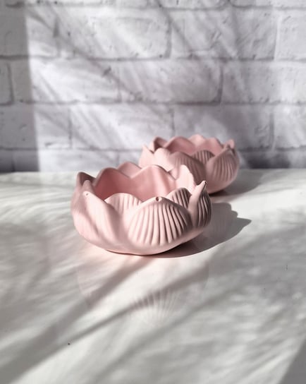 Świecznik tealight kwiat lotosu pink Inny producent
