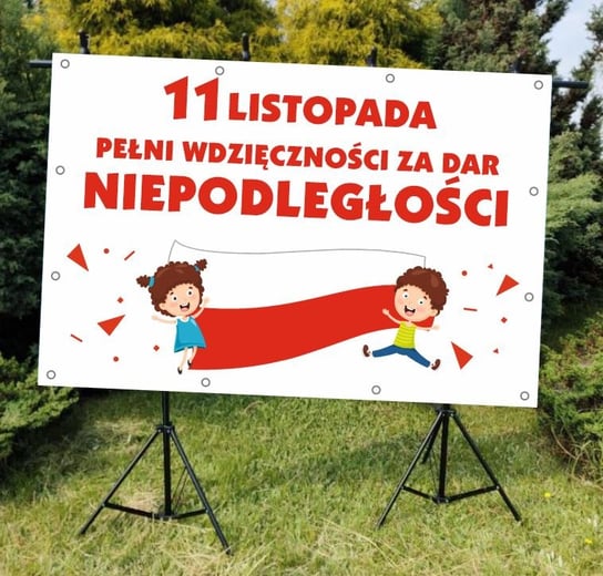 ŚWIĘTO NIEPODLEGŁOŚCI 300x200cm - Z DZIEĆMI - BANER DO SZKOŁY I PRZEDSZKOLA Inna marka