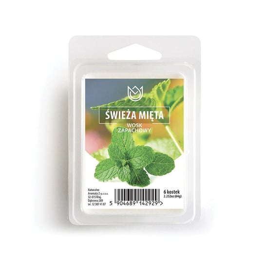 ŚWIEŻA MIĘTA NATURALNE AROMATY WOSK SOJOWY 64 g Naturalne Aromaty