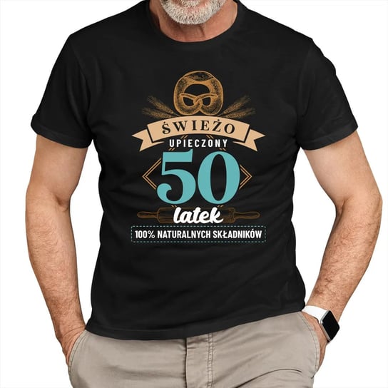Świeżo upieczony 50-latek - męska koszulka na prezent Koszulkowy