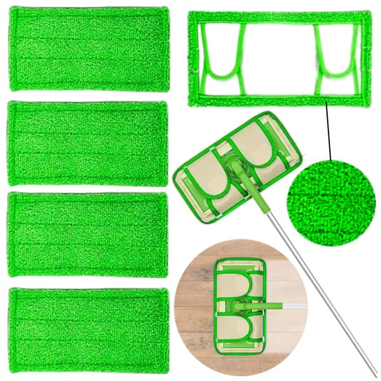 Swiffer wkłady do mopa płaskiego zapas mikrofibra zamiennik wkład 4 szt Bounn