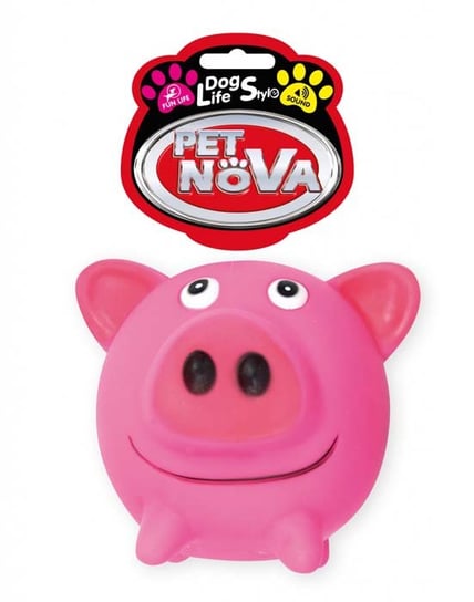 Świnka gumowa z dźwiękiem PET NOVA Pig Ball, 10 cm PET NOVA