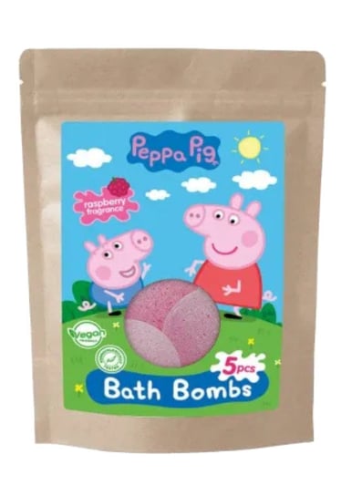 Świnka Peppa Bath Bombs musujące kule do kąpieli jeżyna, malina, 5 x 50 g Inna marka