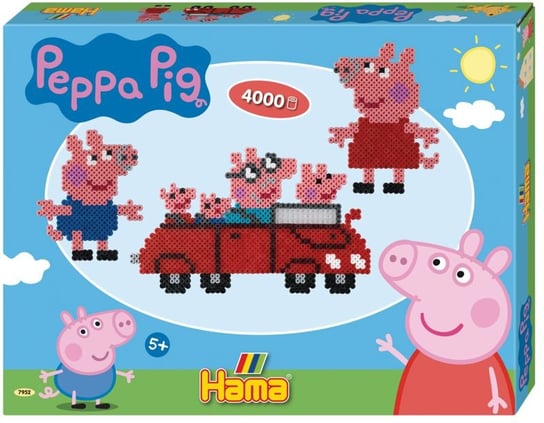 ŚWINKA PEPPA – KORALIKI MIDI 4000 SZT. ZESTAW W PUDEŁKU x HAMA