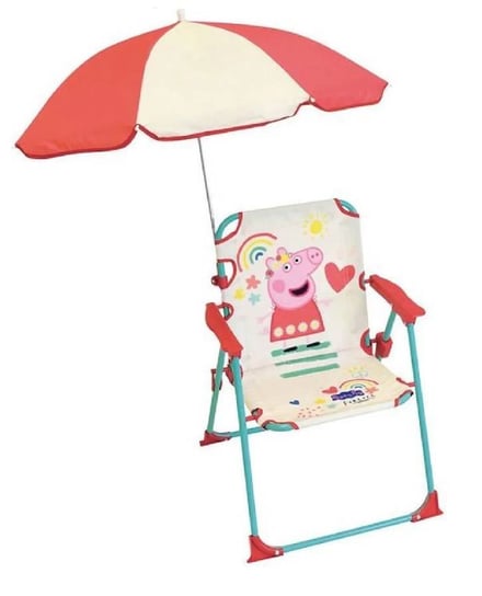 Świnka Peppa Pig Krzesło Krzesełko Parasolem Leżak Arditex