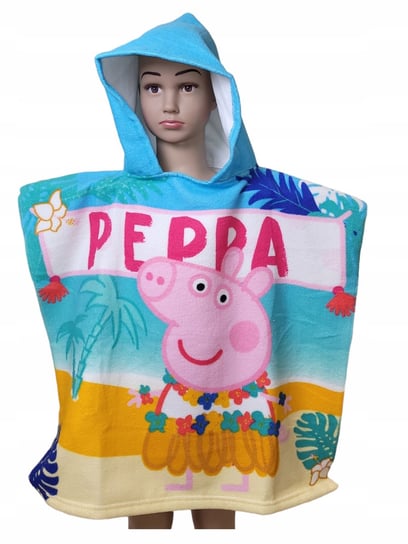 Świnka Peppa Ręcznik Kąpielowy Z Kapturem Poncho EplusM