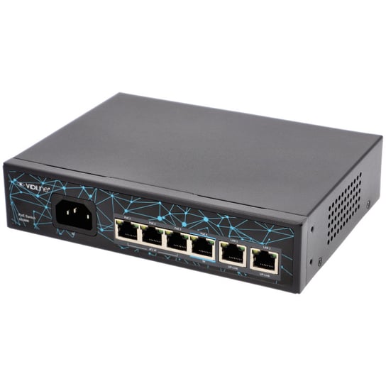 Switch 4xPoE 100Mb/s 2xRJ45 100Mb VIDI-F0420FBL_V2 ViDiLine