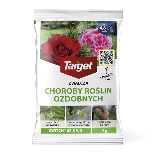 Switch 62,5 WG 4 g środek zwalczający choroby grzybowe na różach, pelargoniach i innych roślinach ozdobnych Target