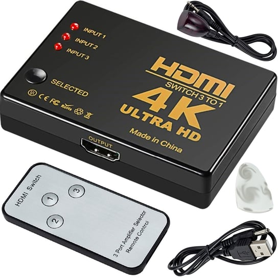 Switch Rozdzielacz 3x do 1 HDMI 4K Ultra HD+ Pilot ISO TRADE Iso Trade