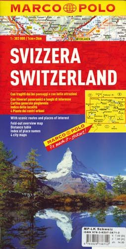 Switzerland. Mapa 1:303 000 Opracowanie zbiorowe