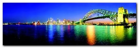 Sydney by Night plakat obraz 95x33cm Wizard+Genius