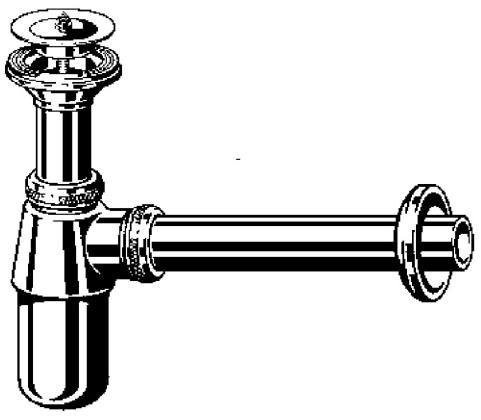 Syfon butelkowy 5/4" x 5/4" mosiądz / chromowany Viega