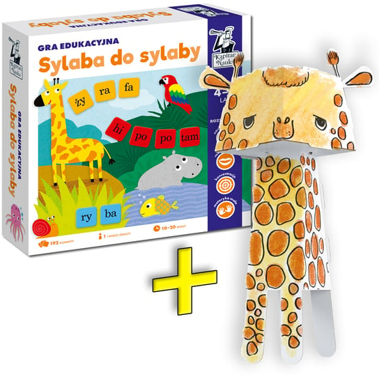 Sylaba do sylaby + Żyrafa 3D (Monumi), gra edukacyjna, Kapitan Nauka Kapitan Nauka