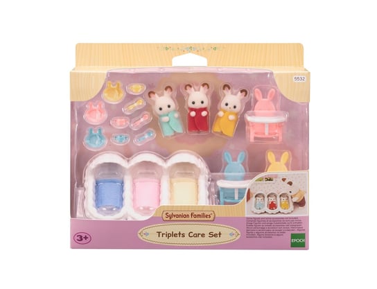 Sylvanian Families, Figurki Kolekcjonerskie, Zestaw Trojaczki Króliczków z Czekoladowymi Uszami Sylvanian Families