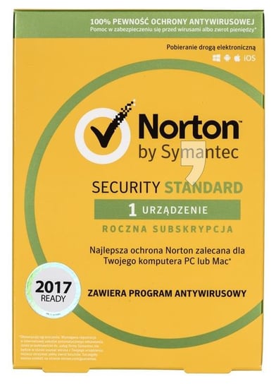 SYMANTEC Norton Security Standard 3.0, CAL, Card MM, 1 użytkownik, polski 