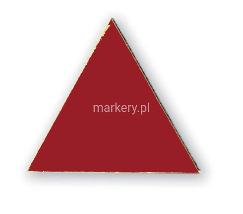 Symbol magnetyczny trójkątny czerwony 10x10x10 mm MAGNETOPLAN