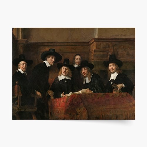 Syndycy cechu sukienników, Rembrandt van Rijn, Plakat Premium 60x40cm Empik Foto